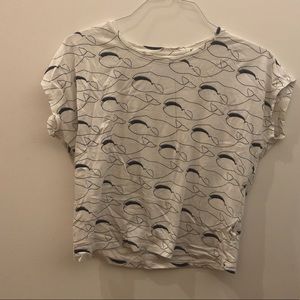 Fun Uniqlo Tee with Whale Pattern